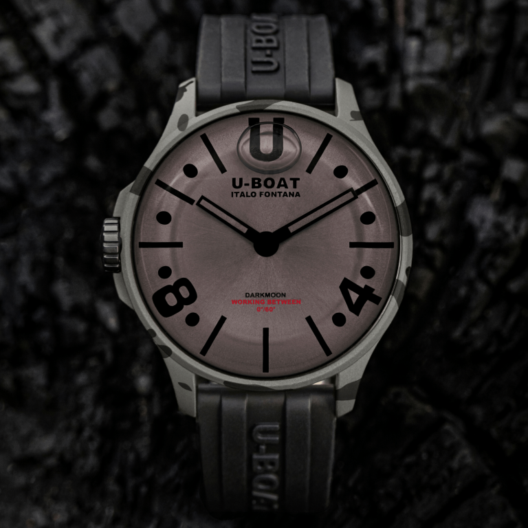 U Boat DARKMOON 40 MM BK GREY CURVED CAMOUFLAGE Economico