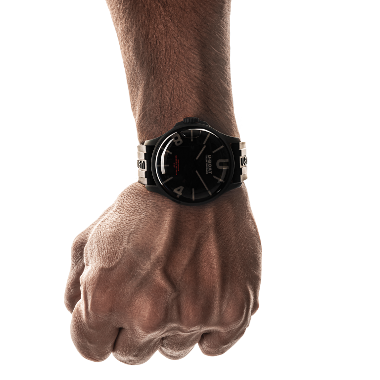 U Boat DARKMOON 44 MM BK BLACK CURVED PVD In Vendita