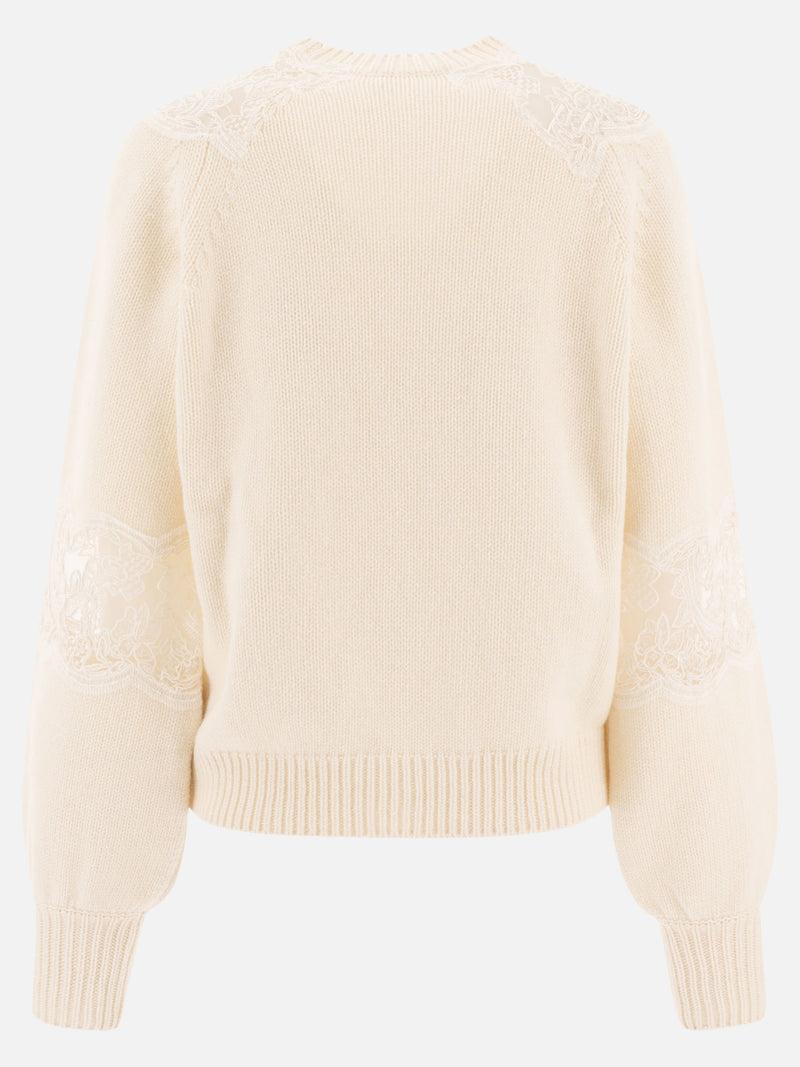 ﻿Vietti Elie Saab Maglione con inserti in pizzo Promozione