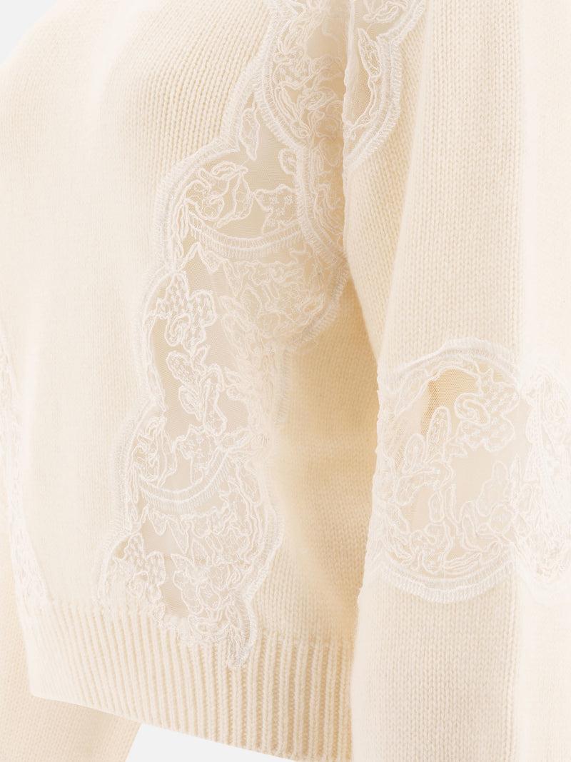 ﻿Vietti Elie Saab Maglione con inserti in pizzo Promozione