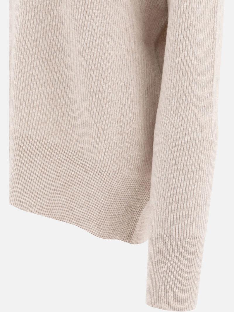 Vietti Brunello Cucinelli Maglione in cashmere con Precious Ribbed Collar Shopping Online