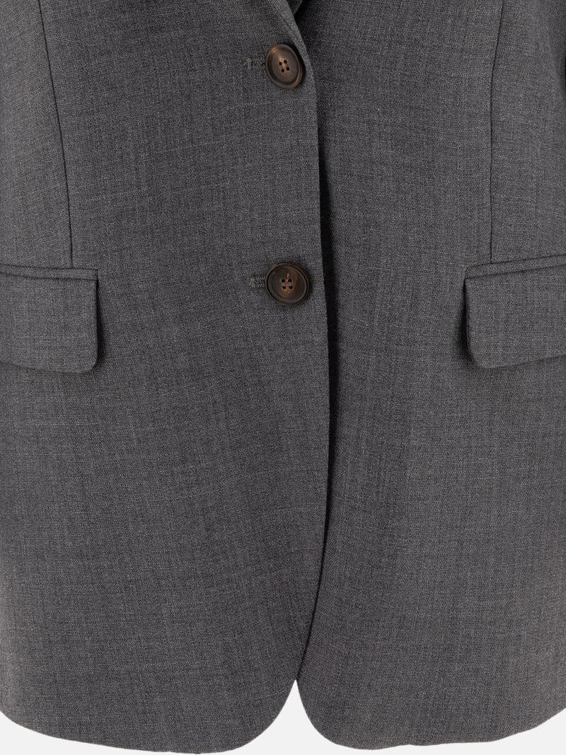 Vietti Brunello Cucinelli Blazer monopetto in misto lana Prezzo Ridotto