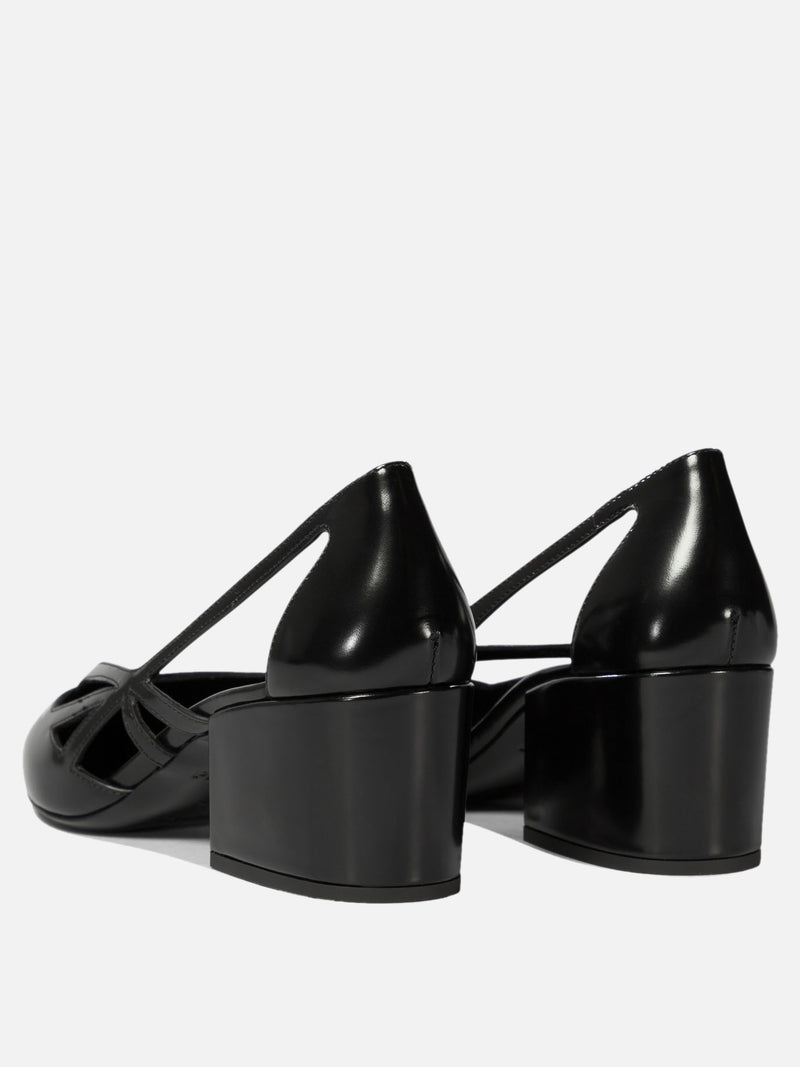 Vietti Prada Décolleté cut-out in pelle spazzolata Italy