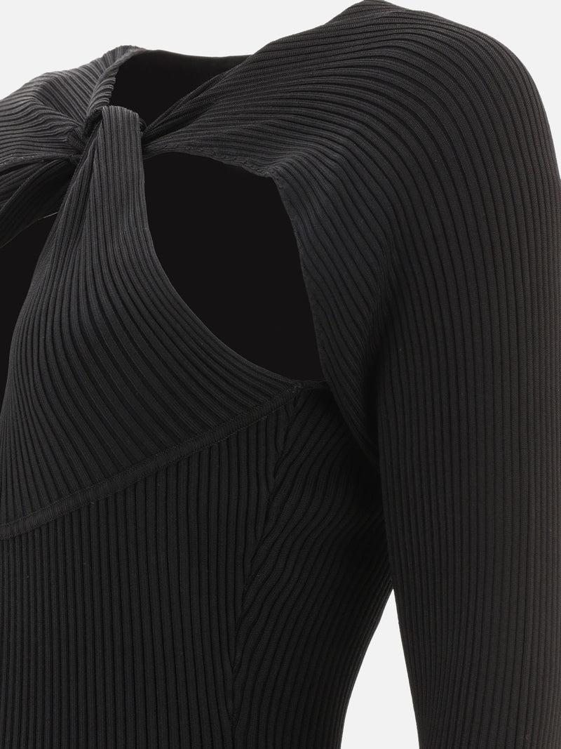 Vietti Coperni Abito a coste con cut-out "Twisted" Negozio