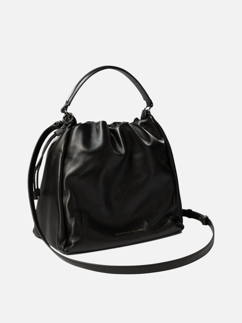 Vietti Brunello Cucinelli Borsa bucket in pelle Soft con monile Promozione