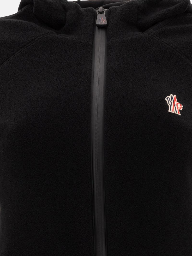 Vietti Moncler Grenoble Giacca in pile con cappuccio e zip Vendita