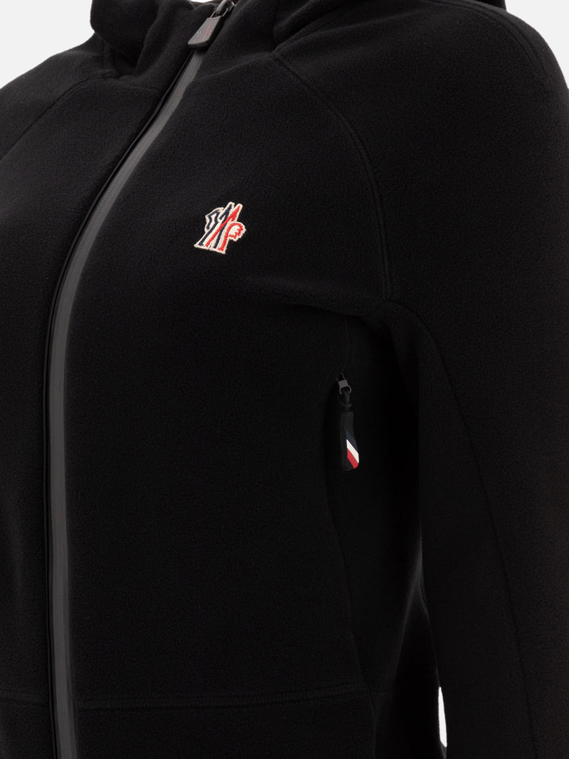 Vietti Moncler Grenoble Giacca in pile con cappuccio e zip Vendita