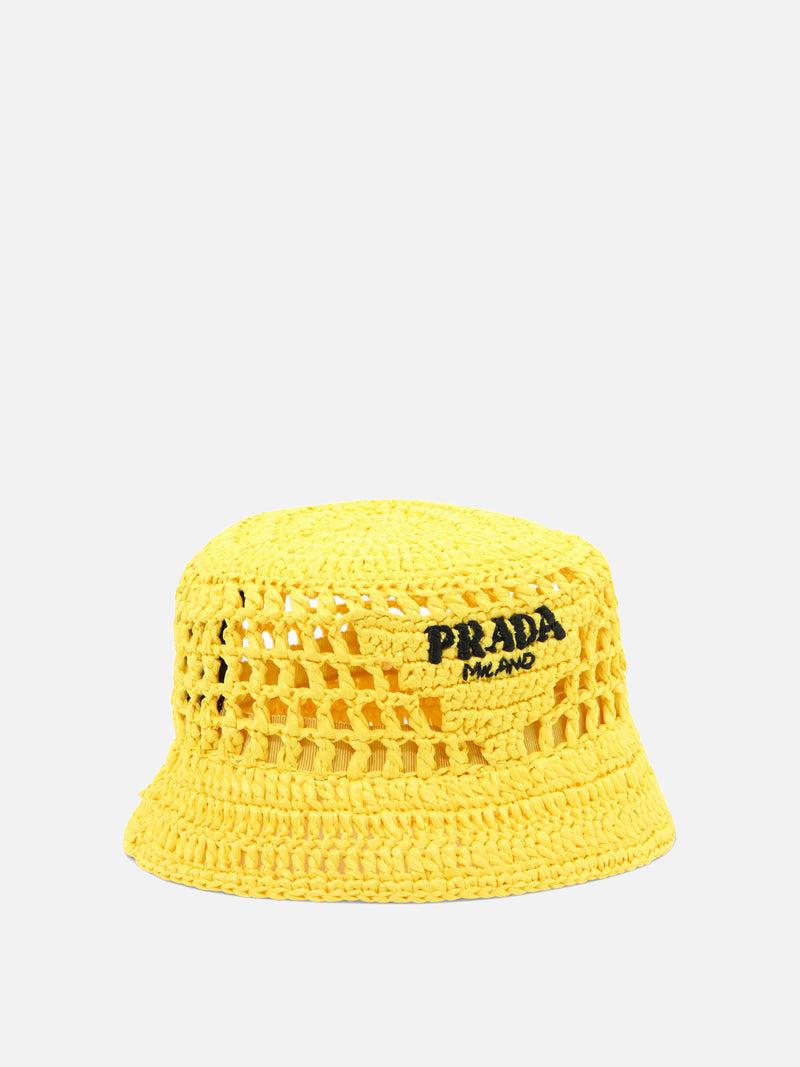 Vietti Prada Cappello da pescatore in rafia Spedizione Gratuita