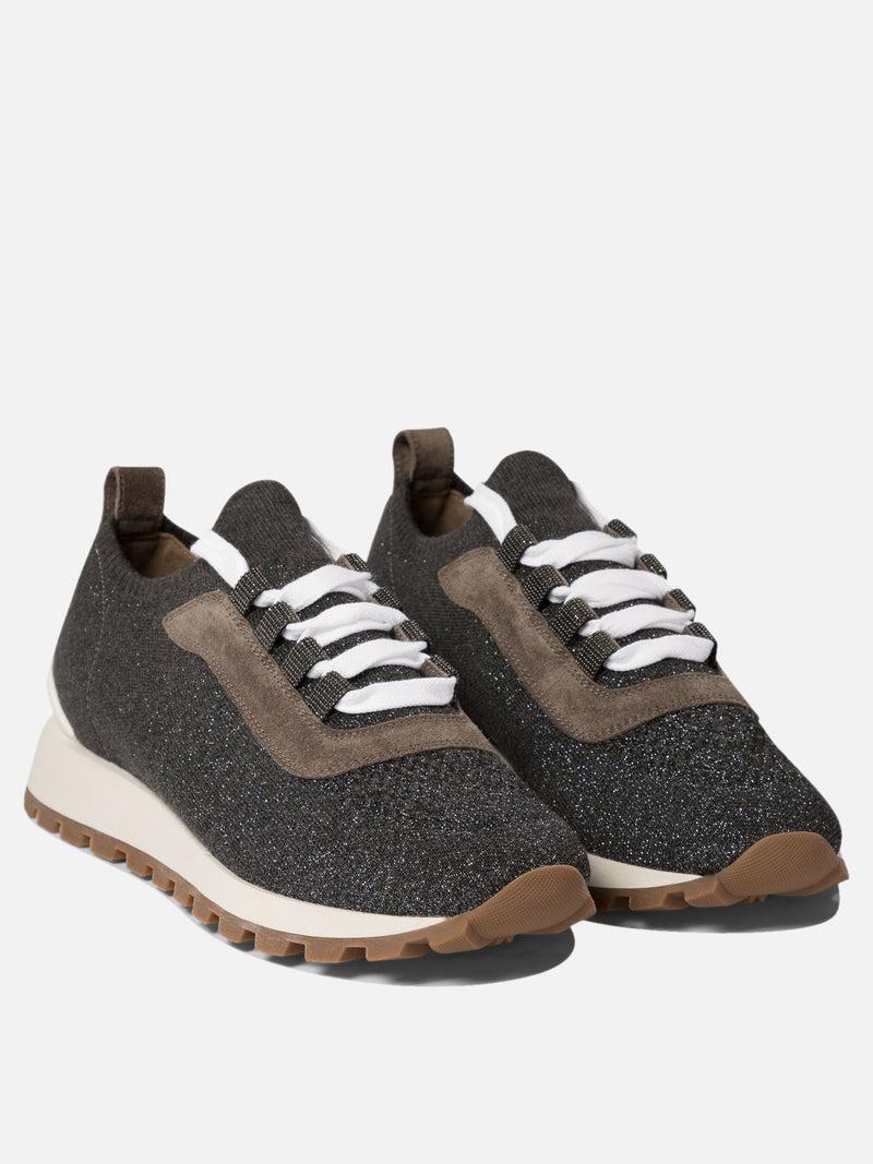 Vietti Brunello Cucinelli Sneaker "Sparkling Precious Eyelets" Presa