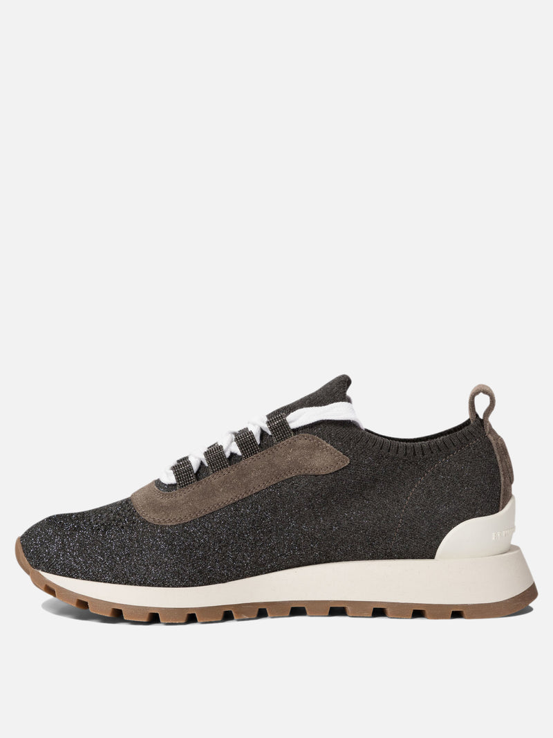 Vietti Brunello Cucinelli Sneaker "Sparkling Precious Eyelets" Presa