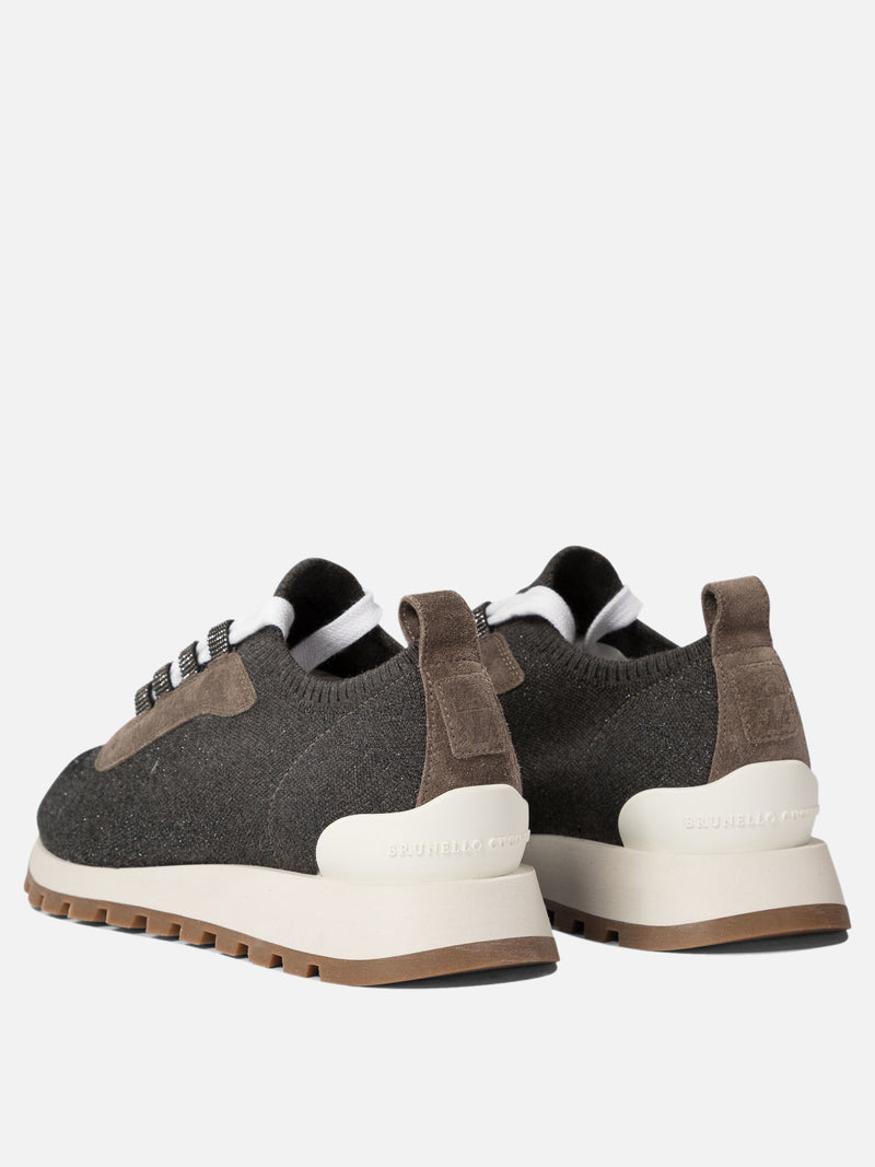 Vietti Brunello Cucinelli Sneaker "Sparkling Precious Eyelets" Presa