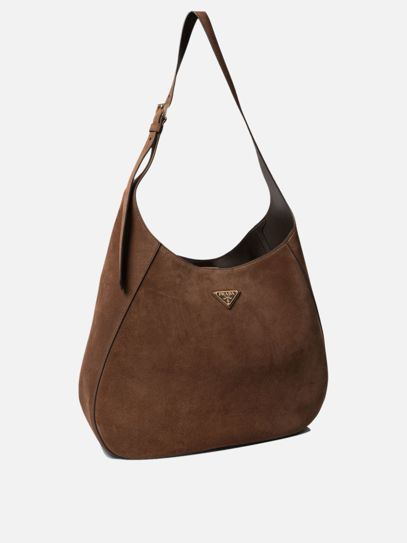 Vietti Prada Borsa hobo in pelle scamosciata Prezzo Ridotto