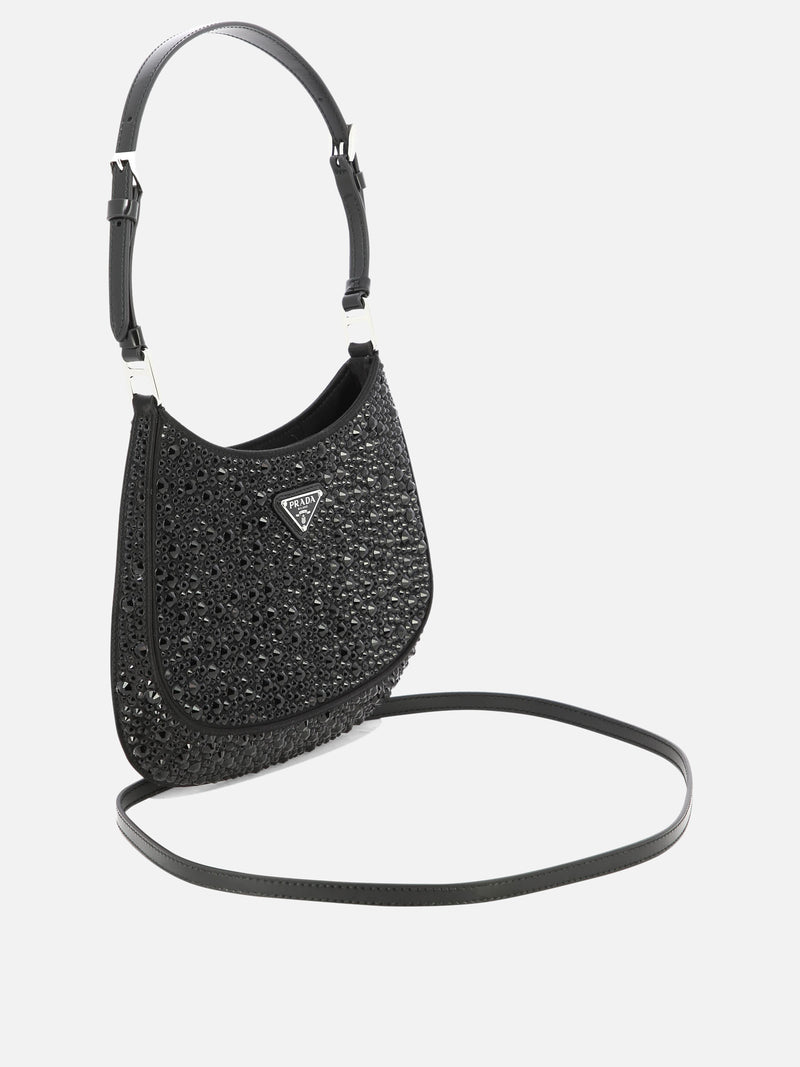 Vietti Prada Borsa "Prada Cleo" in raso con cristalli Online