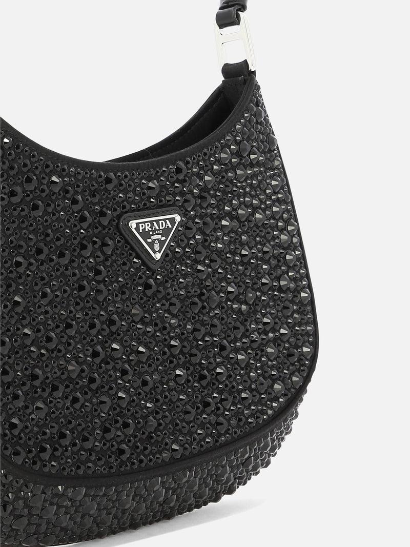 Vietti Prada Borsa "Prada Cleo" in raso con cristalli Online