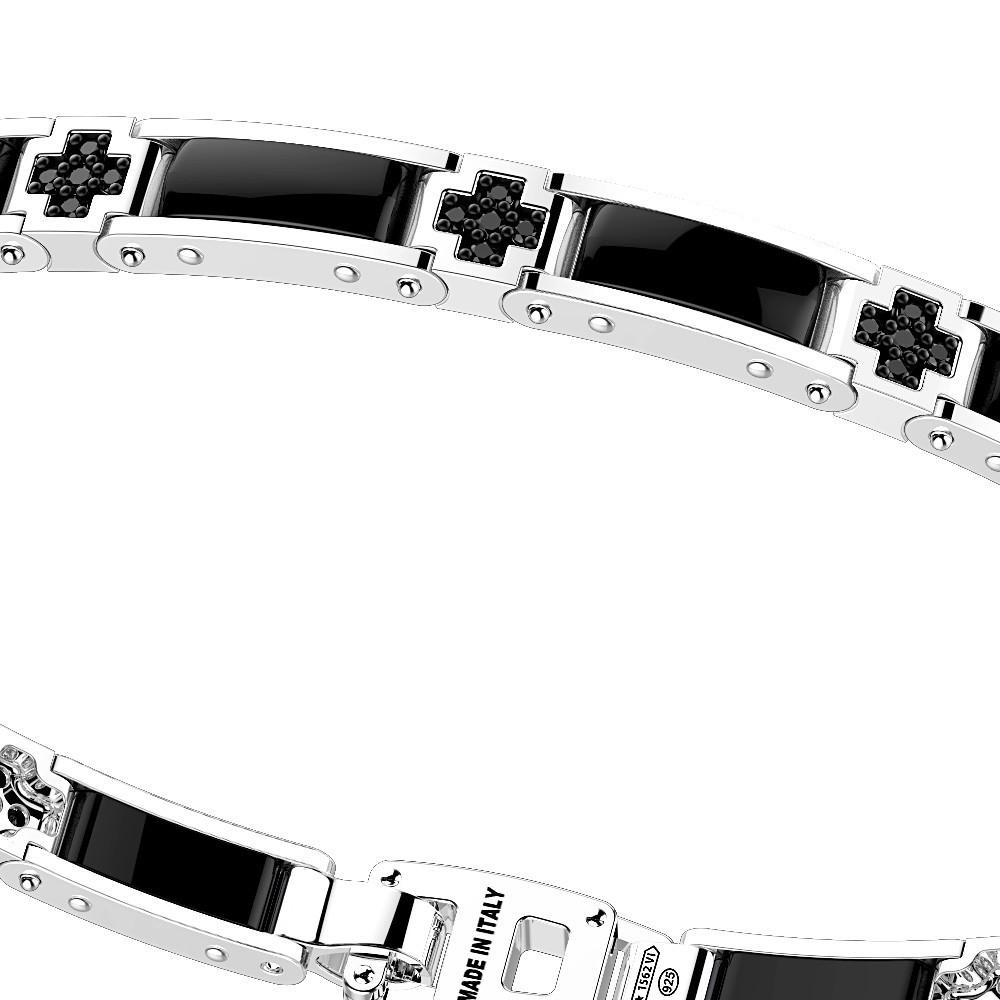 Zancan Bracciale Zancan in argento e ceramica con pietre Negozio