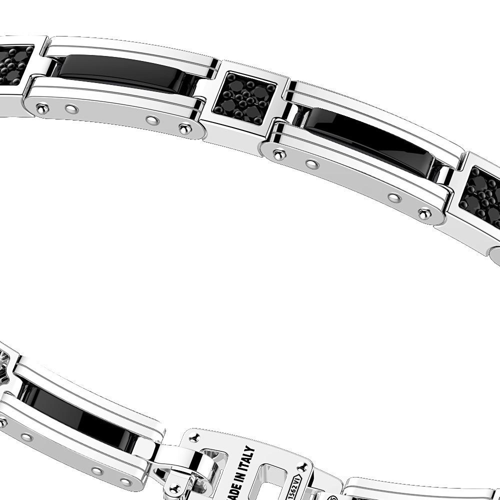 Zancan Bracciale Zancan in argento e ceramica con pietre In Saldo