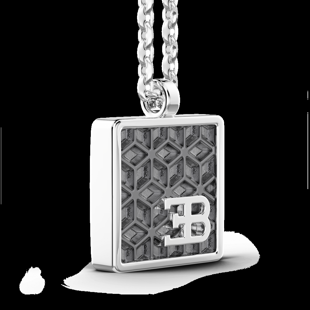 Zancan Collana Bugatti con targa in argento Qualità Garantita