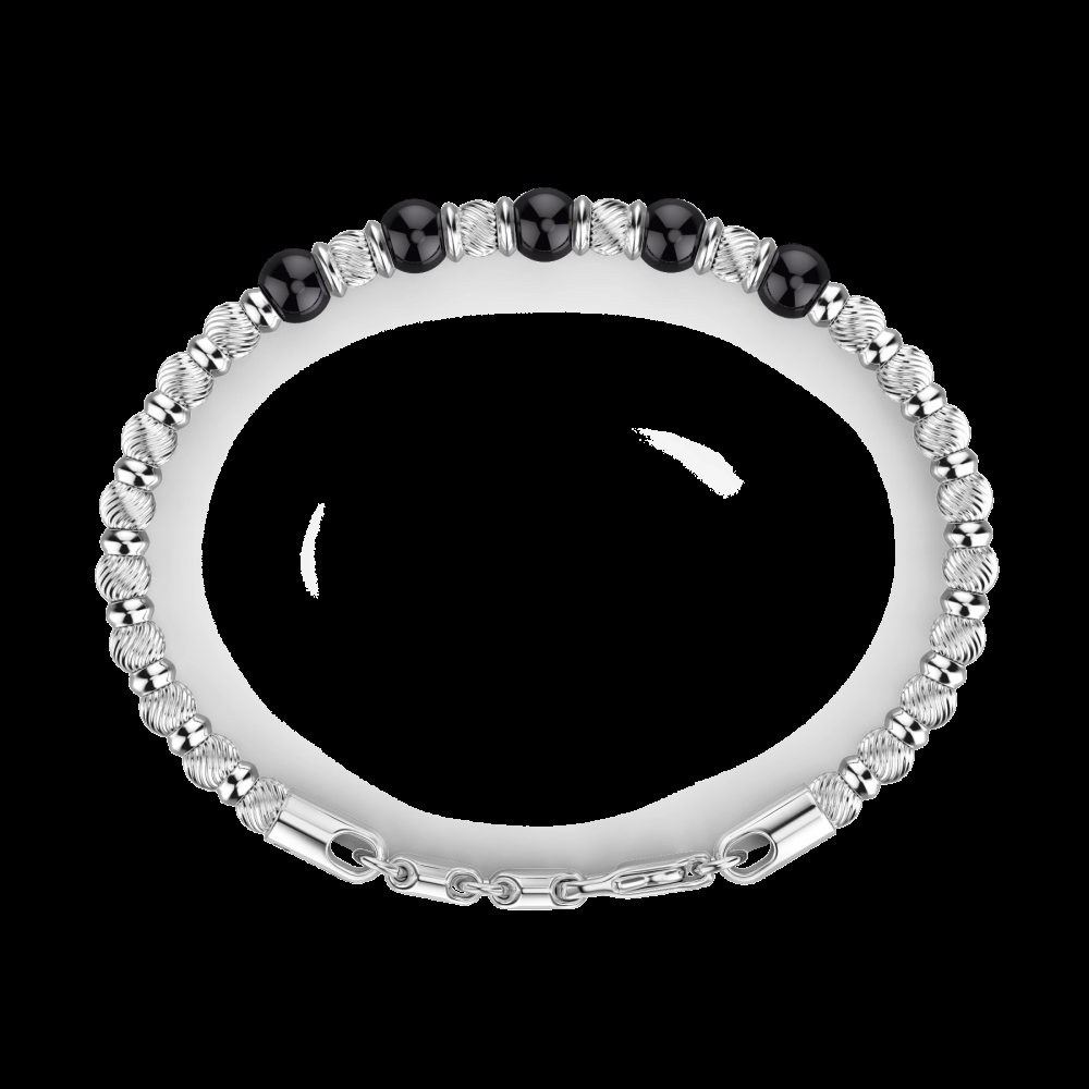 Zancan Bracciale Zancan morbido con sfere in argento e in pietre dure naturali Convenienza