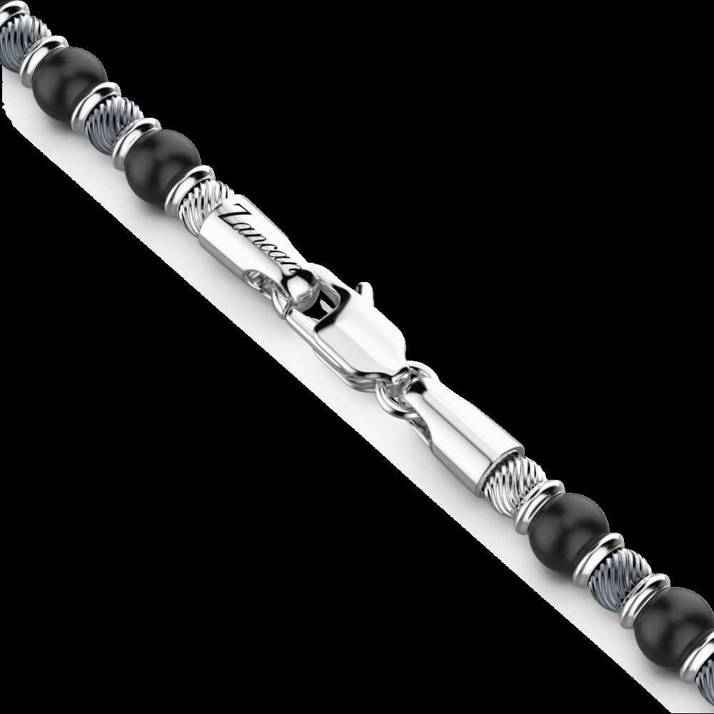 Zancan Collana Zancan morbida con sfere in argento e in pietra onice Sconto