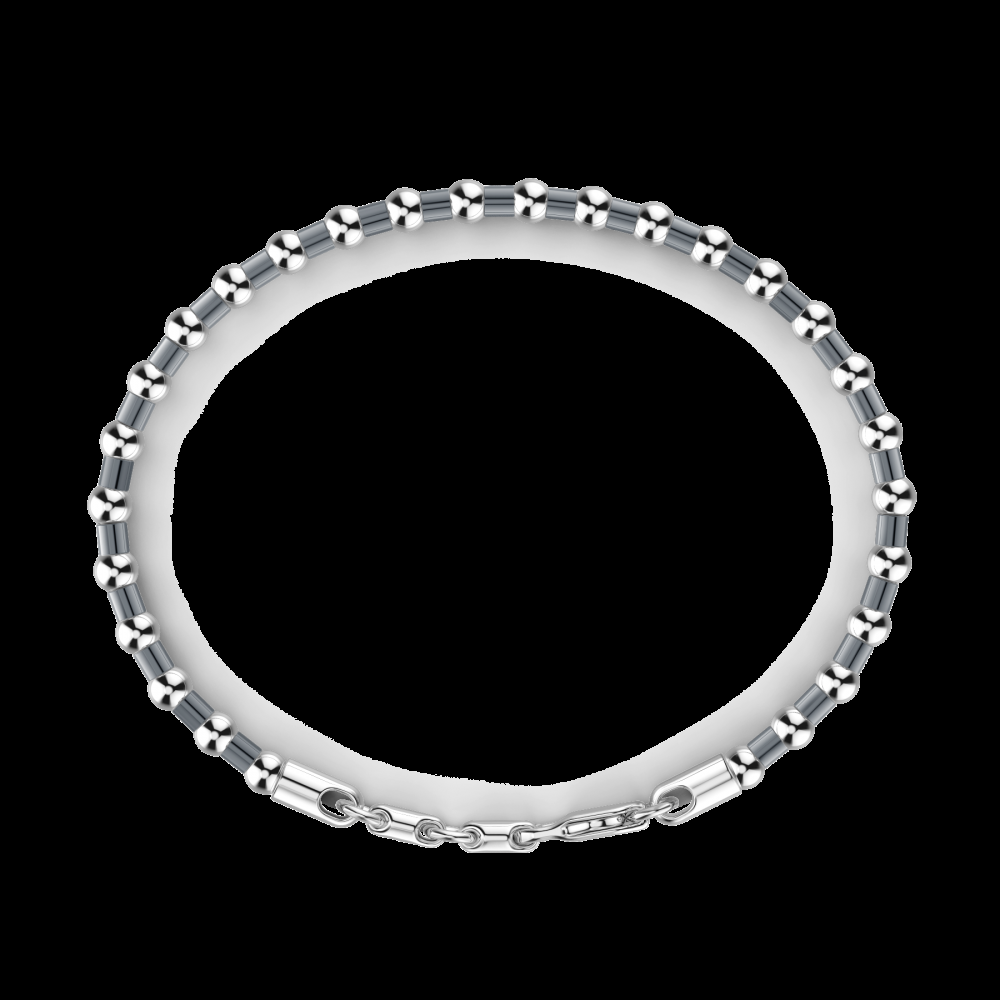 Zancan Bracciale Zancan morbido in argento a sfere Offerta