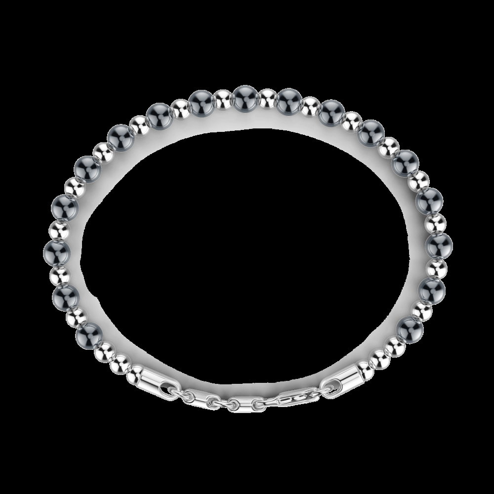 Zancan Bracciale Zancan morbido in argento a sfere In Vendita