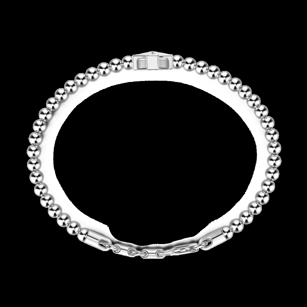 Zancan Bracciale Zancan morbido con sfere in argento e croce greca Vendite Flash