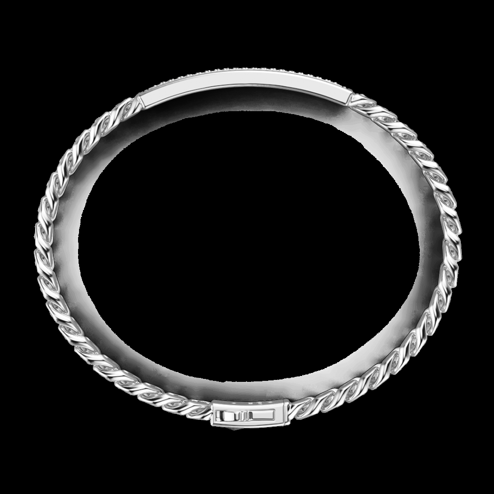 Zancan Bracciale grumetta Zancan in argento con pietre nere Italia