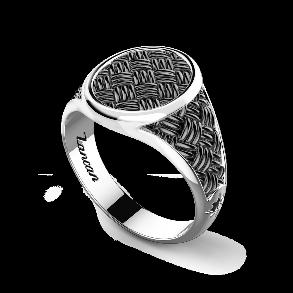 Zancan Anello chevalier Zancan in argento brunito Fino Al -60%