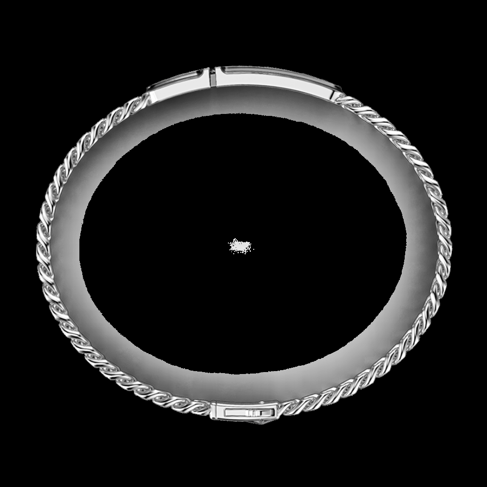Zancan Bracciale grumetta Zancan in argento con targa e pietra nera Prezzo Ridotto