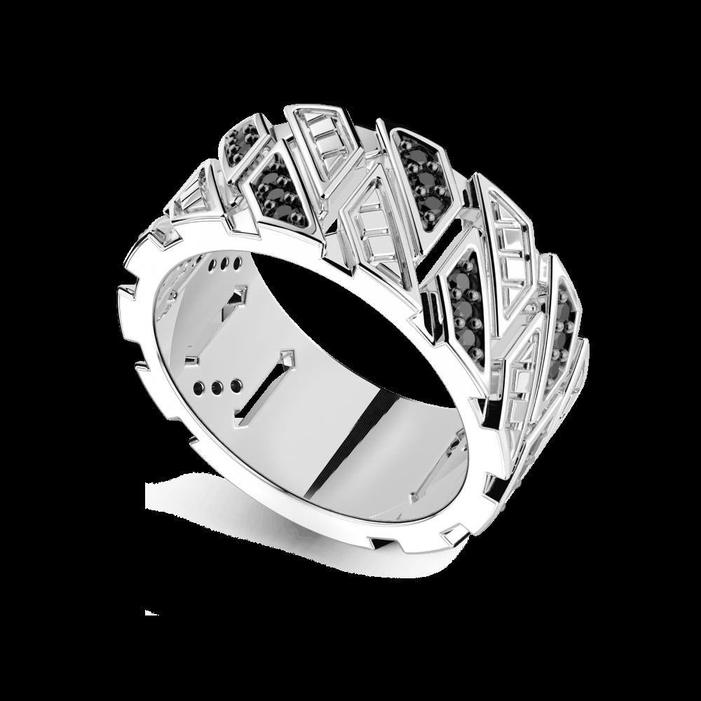 Zancan Anello a fascia Zancan in argento con pietre Negozio