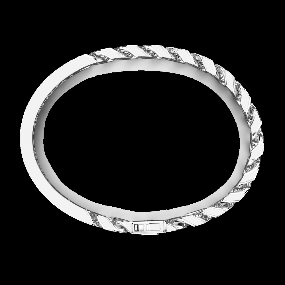 Zancan Bracciale Zancan a schiava rigida e grumette morbida in argento con pietre Pezzi Unici