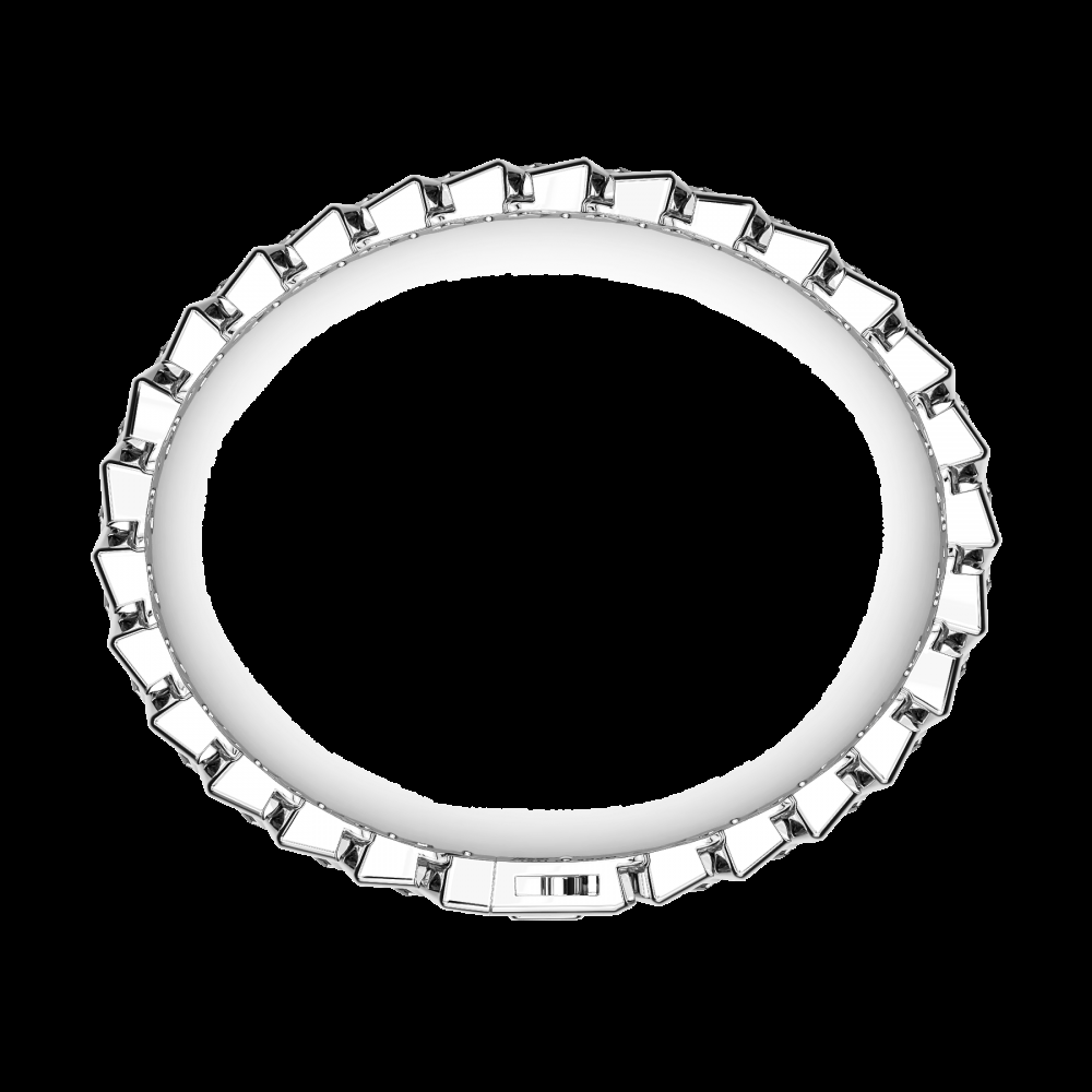 Zancan Bracciale Zancan solo maglia in argento con pietre Moda