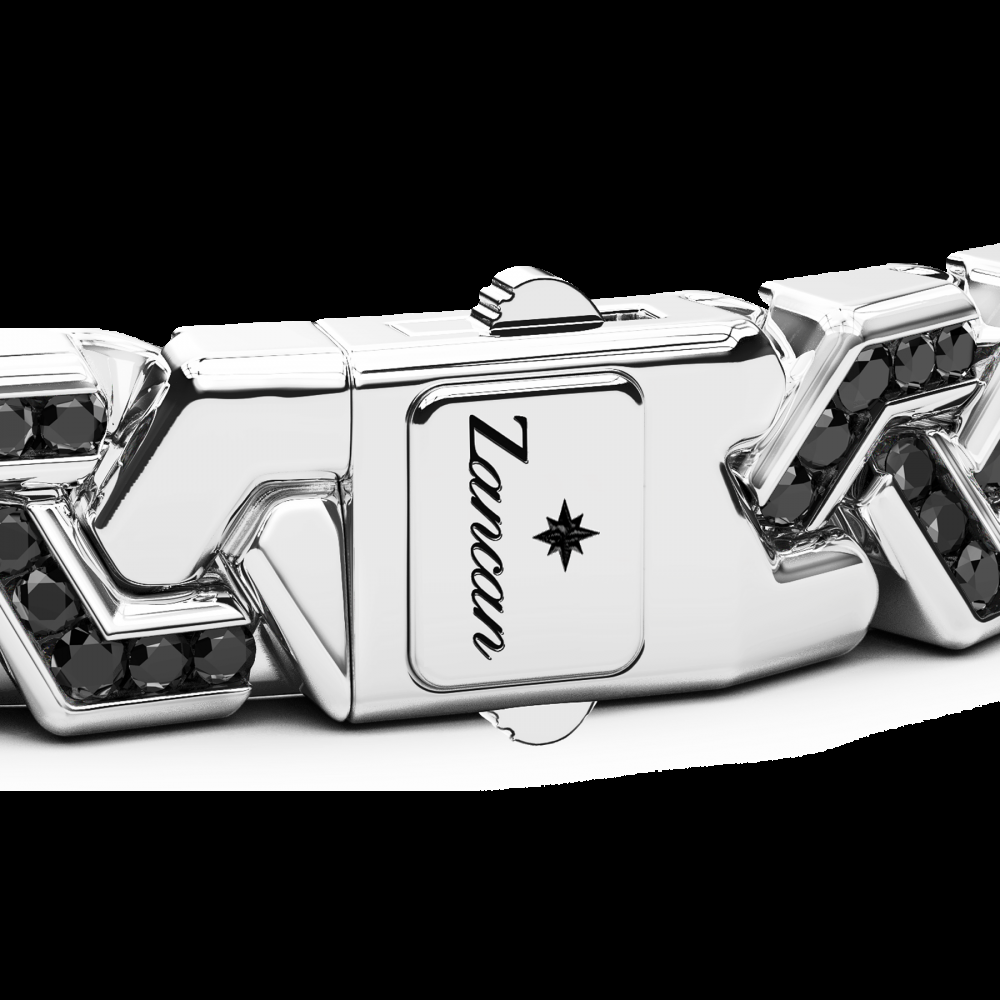 Zancan Bracciale Zancan solo maglia in argento con pietre Moda