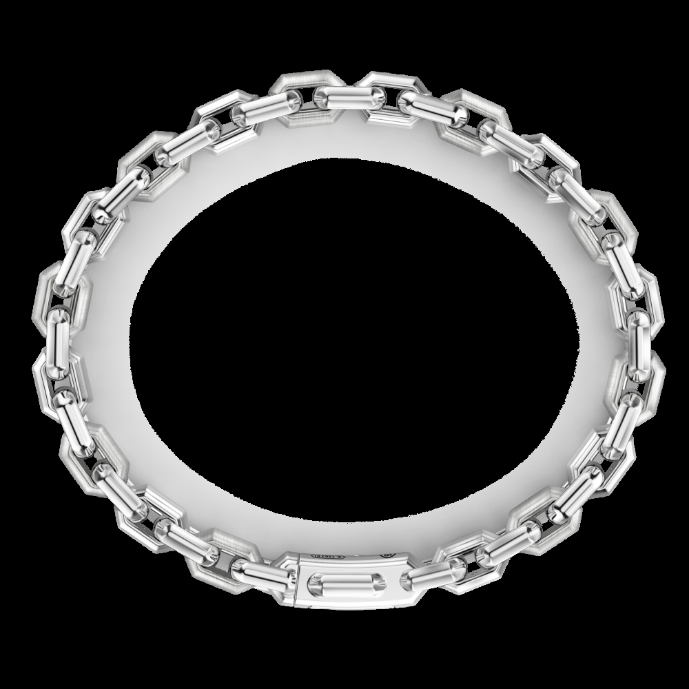 Zancan Bracciale solo maglia Zancan in argento con pietre nere Pezzi Unici