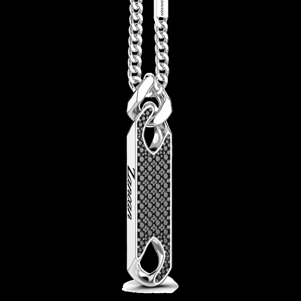 Zancan Collana Zancan in argento con pendente a targa e pietre Sconto