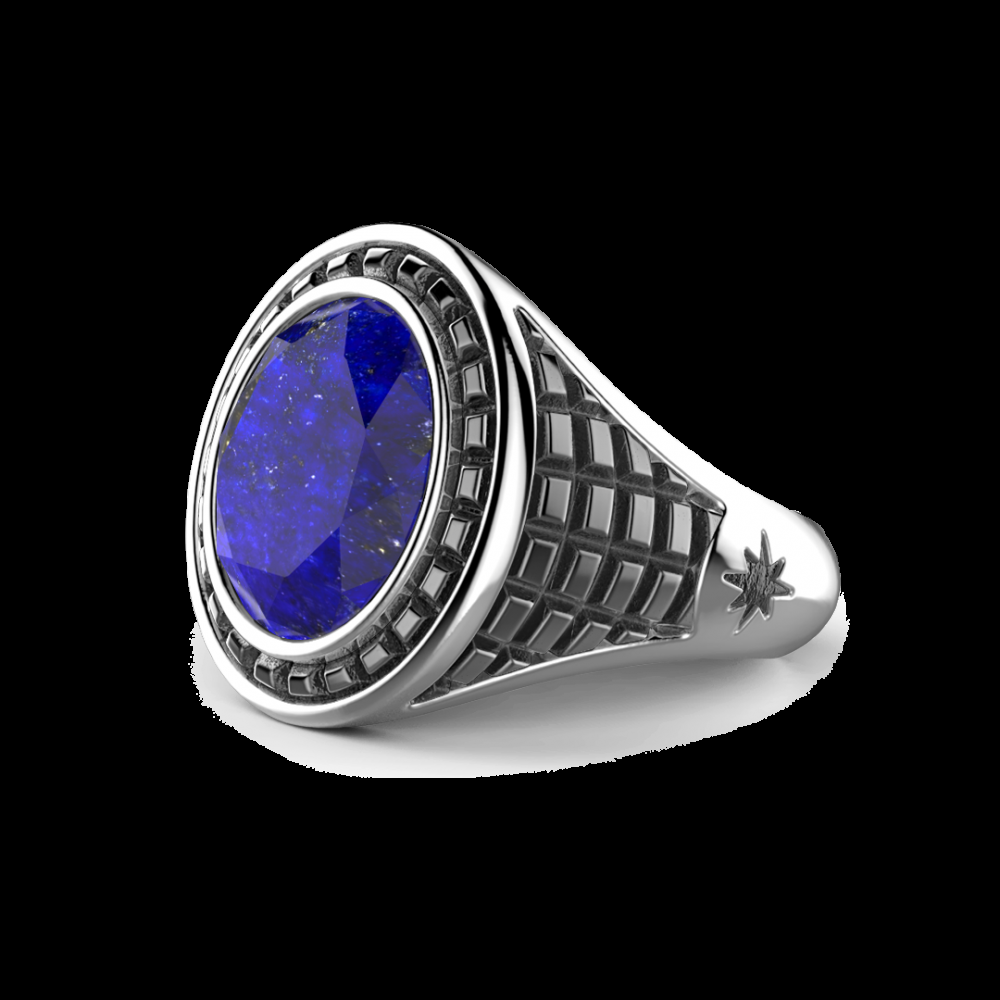 Zancan Anello Zancan in argento con pietra blu Vendita Economica