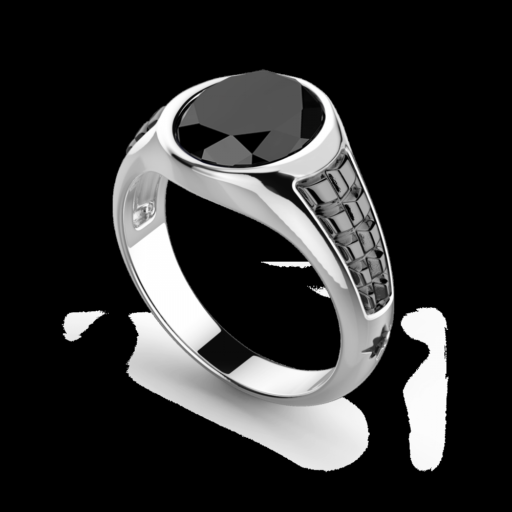 Zancan Anello chevalier Zancan in argento con pietra onice ovale Vendite Flash