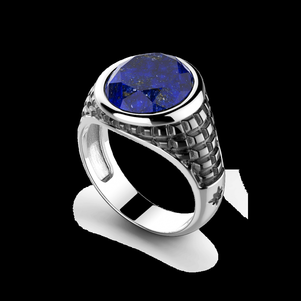 Zancan Anello Zancan in argento con pietra blu In Saldo