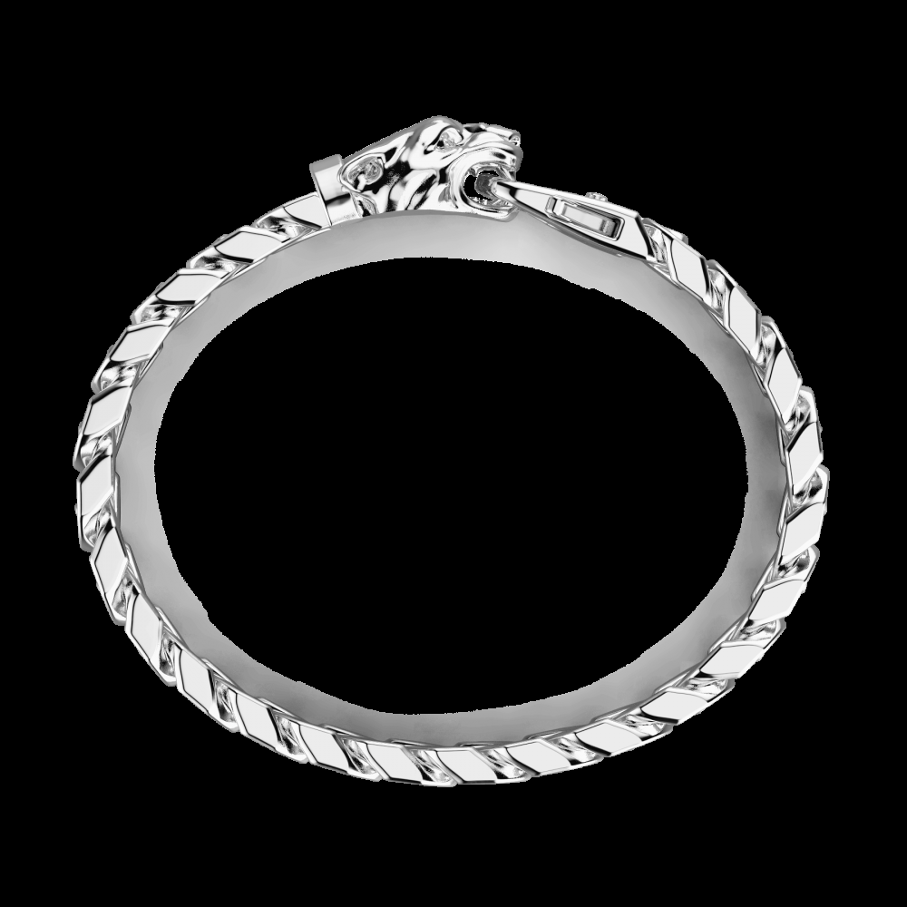 Zancan Bracciale a grumetta Zancan in argento con chiusura a testa di pantera Nuova