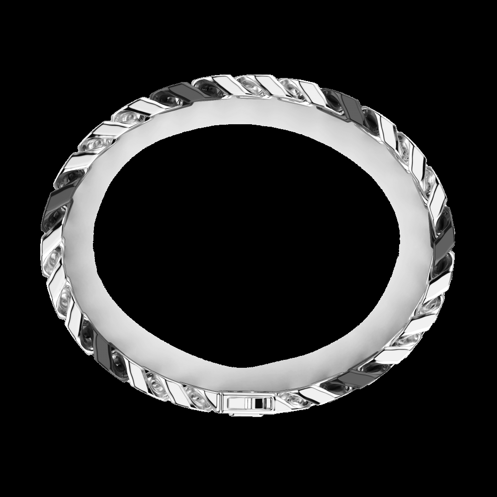 Zancan Bracciale a grumette Zanca in argento e ceramica con maglie smaltate Qualità