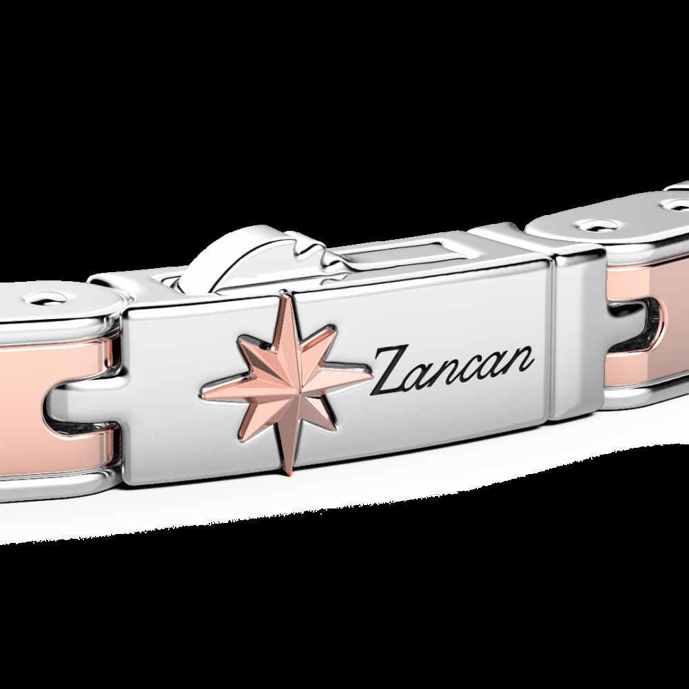 Zancan Bracciale da uomo Zancan in argento e oro rosa Economico