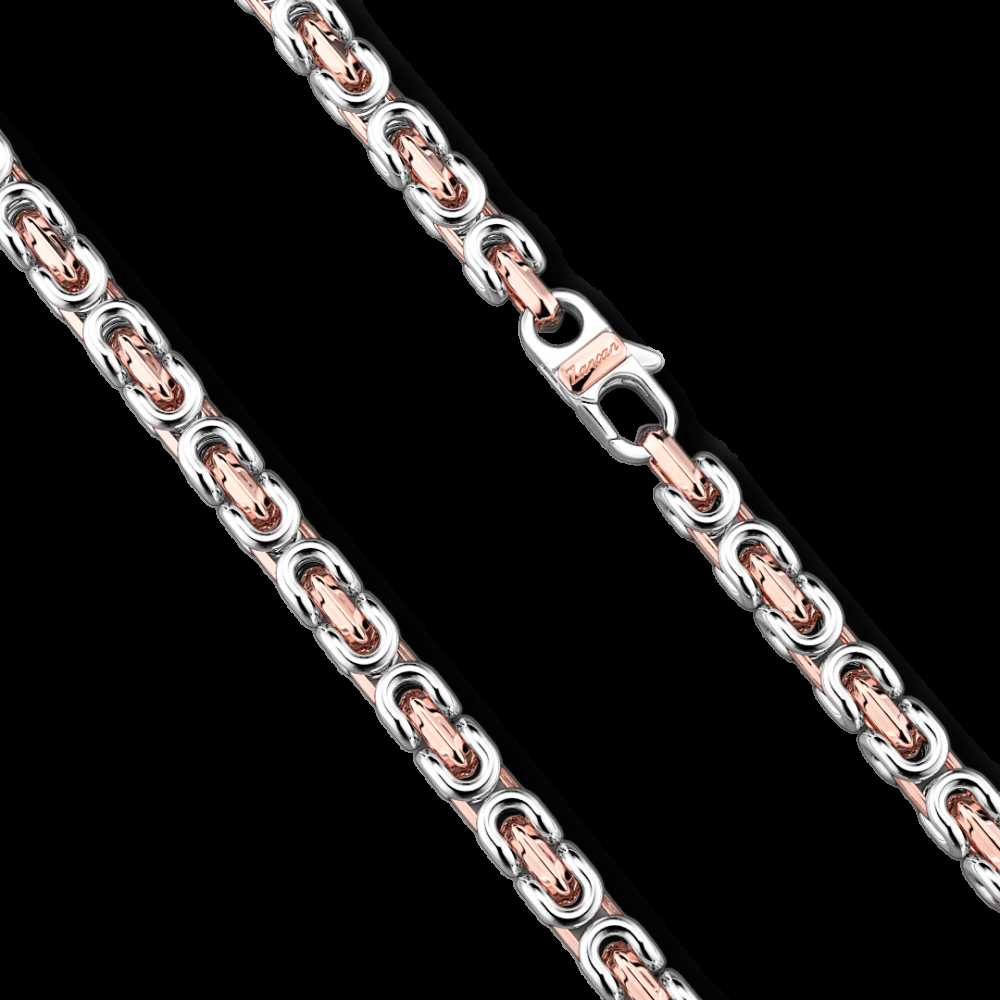 Zancan Collana da uomo Zancan a catena in argento e oro rosa Outlet