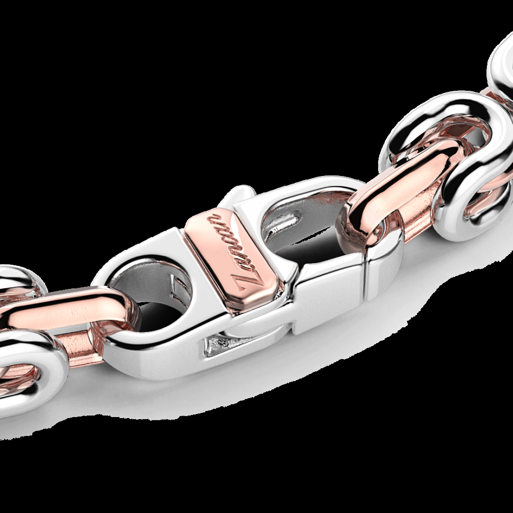 Zancan Bracciale da uomo Zancan catena in argento e oro 18k In Vendita