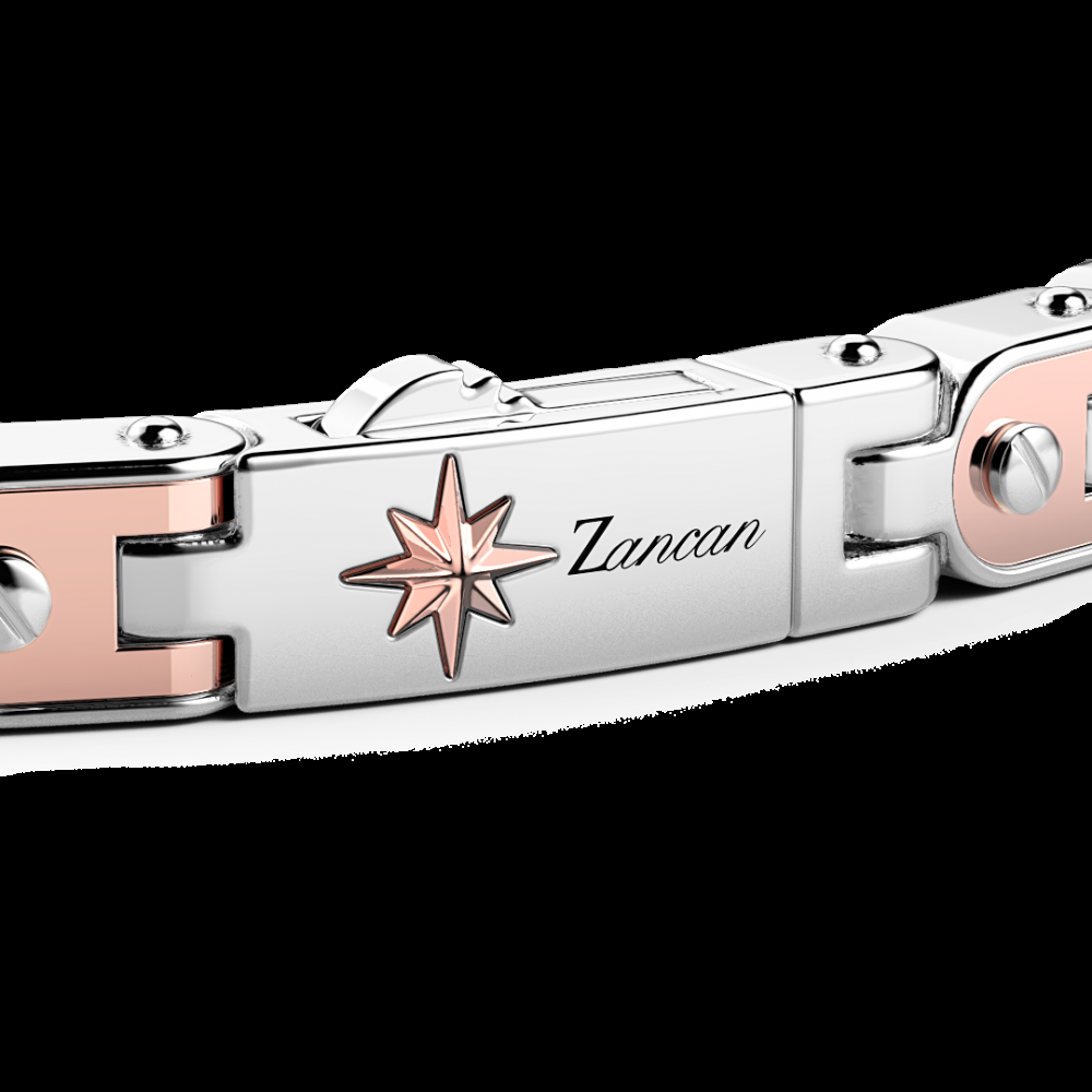 Zancan Bracciale da uomo Zancan in argento e oro rosa Hotsell