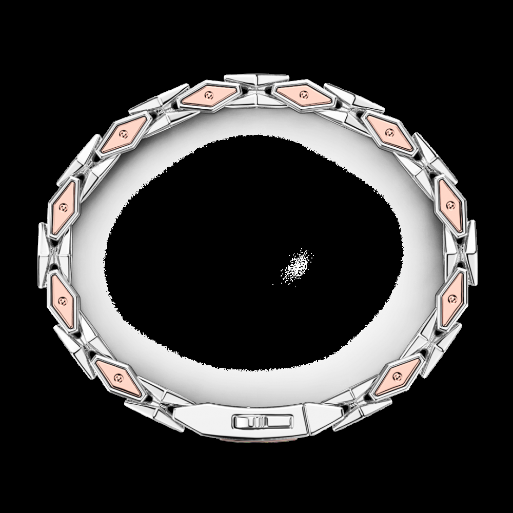 Zancan Bracciale da uomo Zancan in argento e oro rosa Nuova
