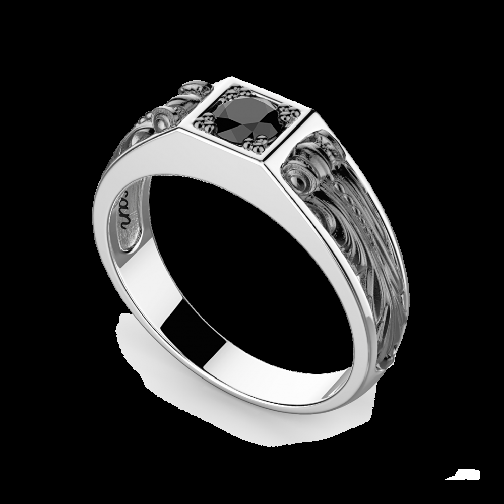 Zancan Anello Zancan in argento con pietra nera Prezzo Ridotto