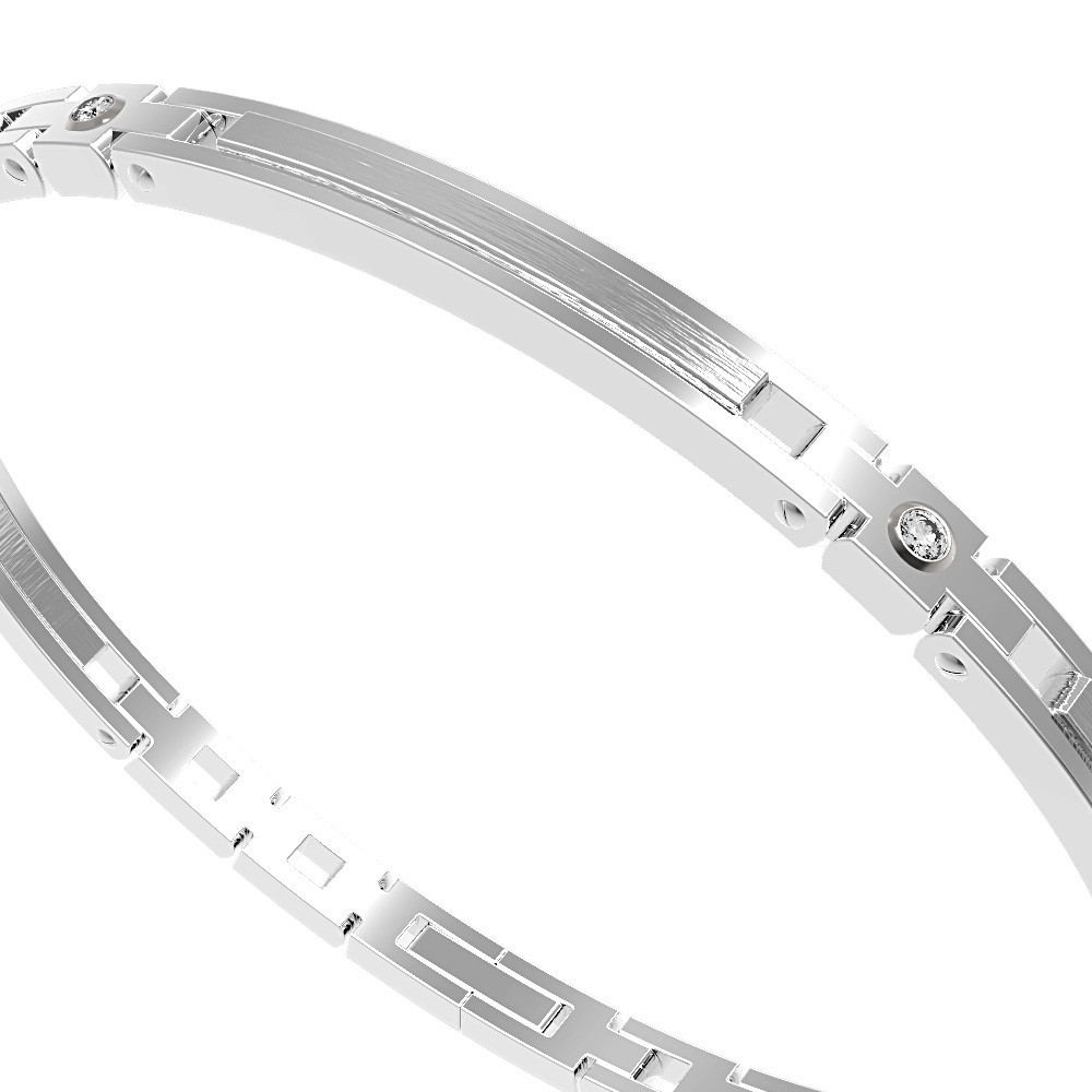 Zancan Bracciale Zancan rigido in acciaio lucido e satinato Spedizione Gratuita