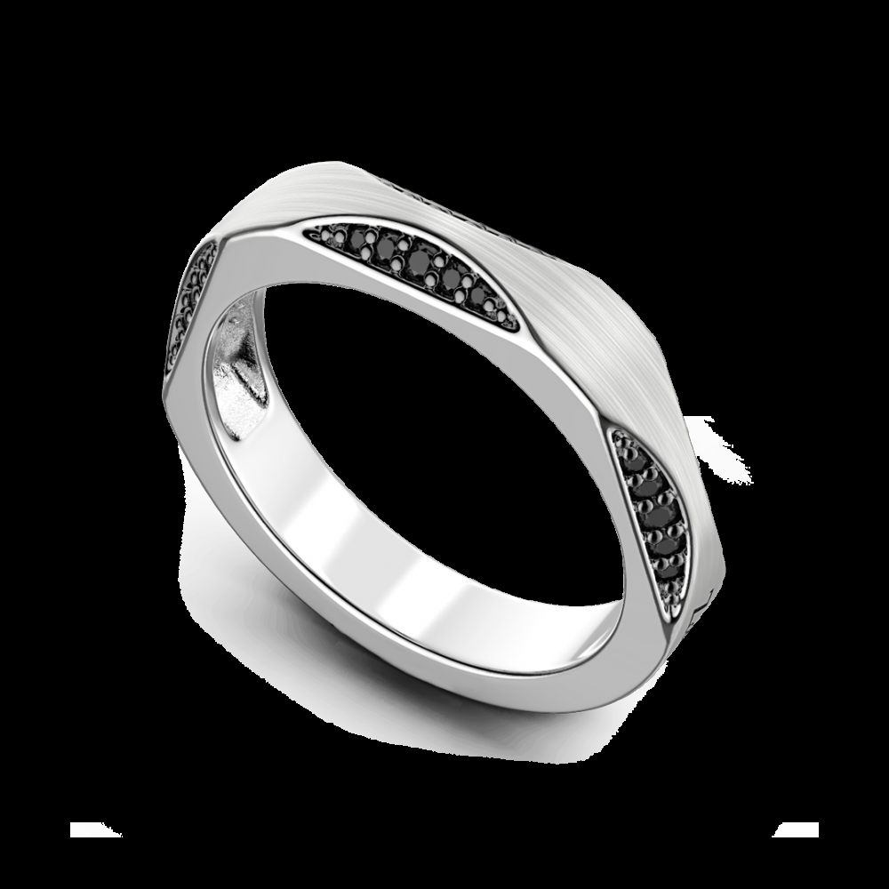 Zancan Anello Zancan in argento con pietre nere Online