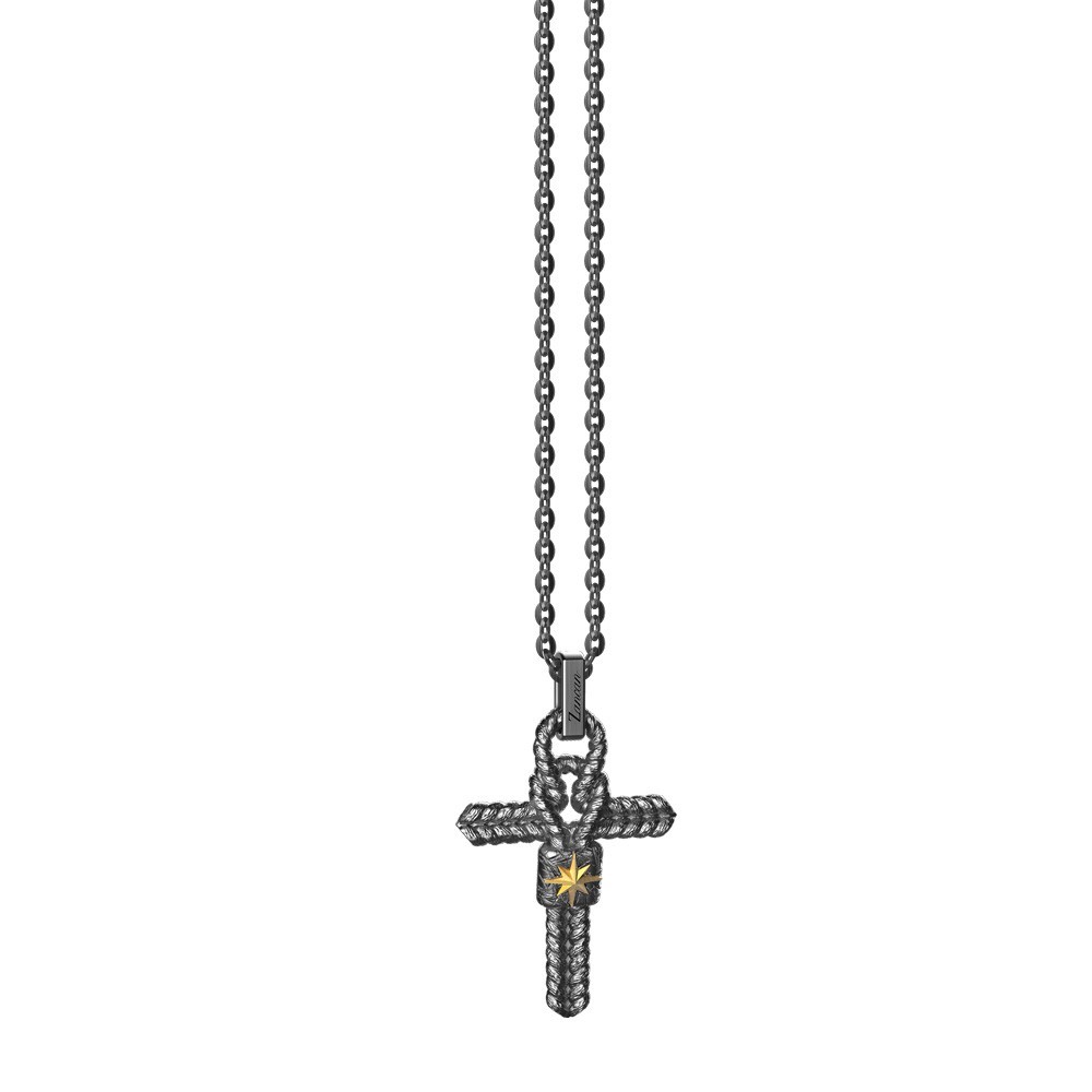 Zancan Collana in argento con croce e nodo piccolo Spedizione Gratuita