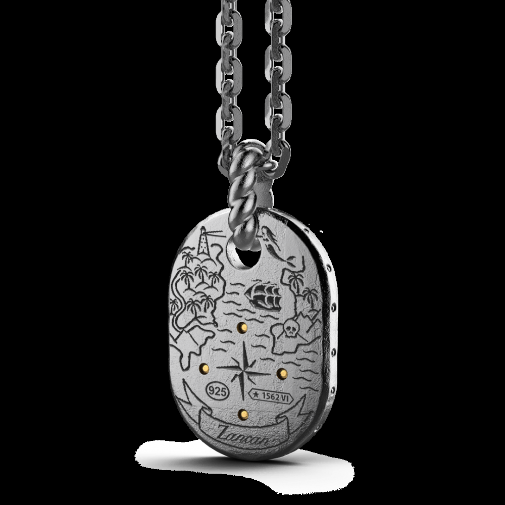 Zancan Collana Zancan in argento brunito con timone Negozi Online